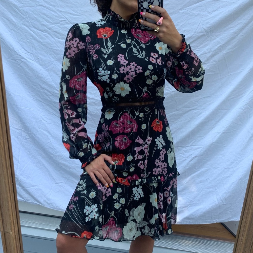 Donna Morgan via Anthropologie floral print dress